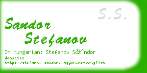 sandor stefanov business card